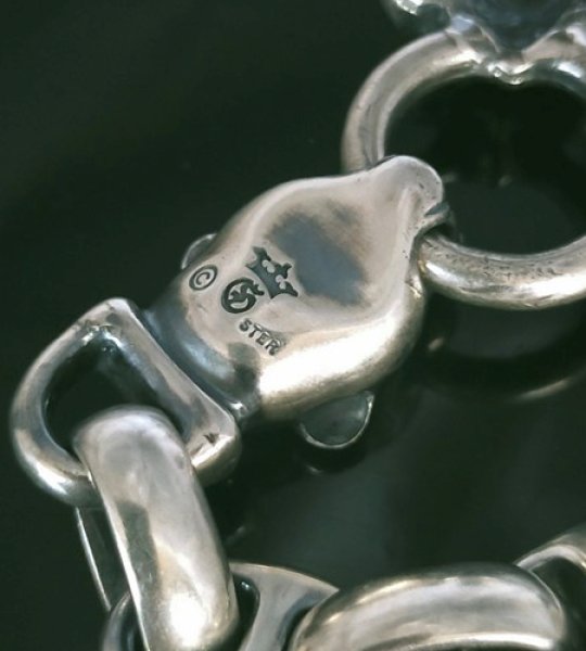 画像11: 4Heart Crown Keeper With 2Swivel Panthers & H.W.O & Anchor Links Wallet Chain (11)