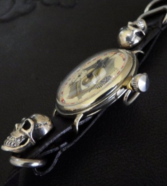 画像7: FREEMASON Watch With 2Skulls Watch Band (7)
