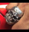 画像9: Xconz Collaboration Double Face Medium Lage Skull Ring (9)