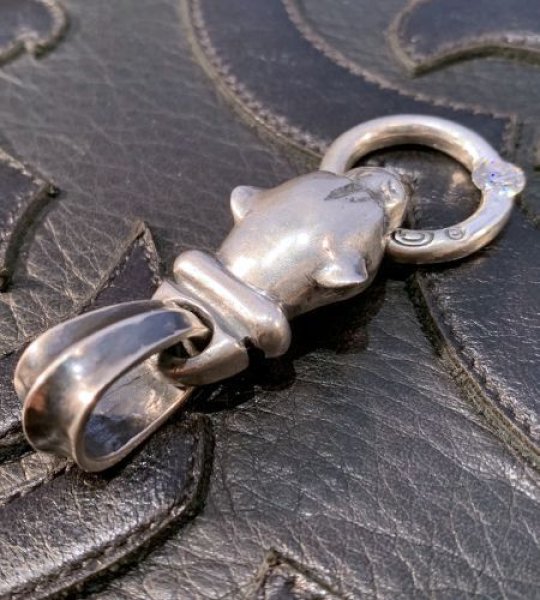 画像7: Long Neck Panther With ZAZA Floating 6.5mm 1Ct  Moissanite O-Ring Pendant (7)