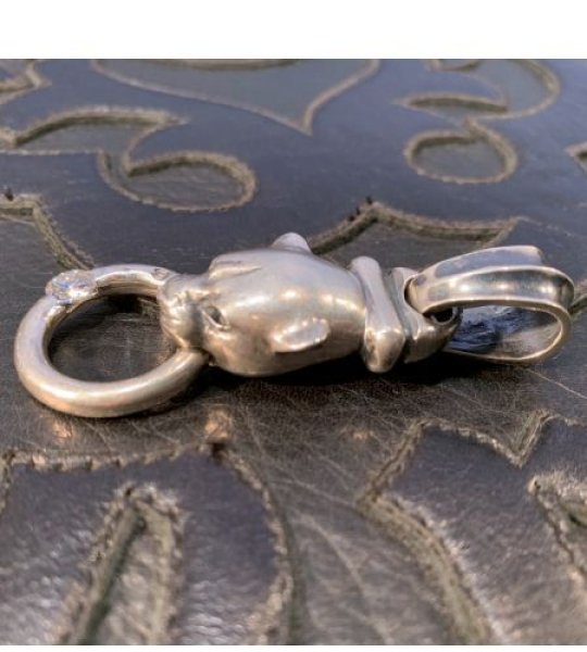 画像4: Long Neck Panther With ZAZA Floating 6.5mm 1Ct  Moissanite O-Ring Pendant (4)
