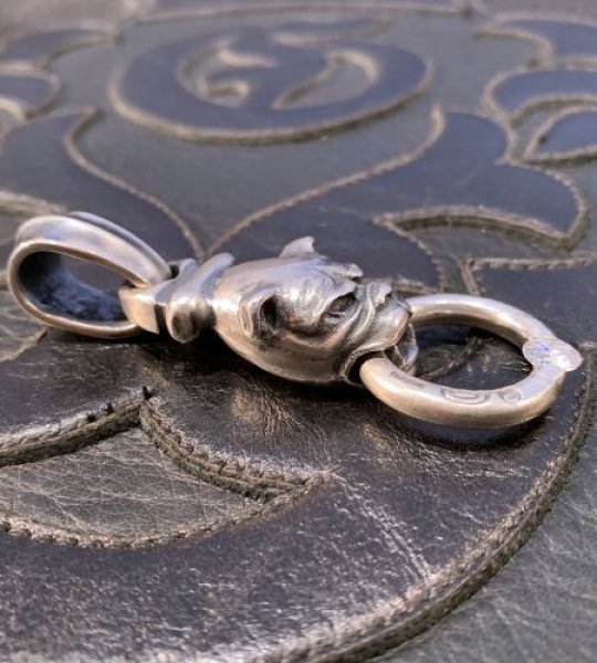 画像10: Long Neck Bulldog With ZAZA Floating 6.5mm 1Ct  Moissanite O-Ring Pendant (10)