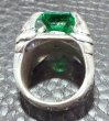 画像4: 8.09Ct Rectangle Green Emerald Predator Ring (4)
