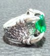 画像7: 8.09Ct Rectangle Green Emerald Predator Ring (7)