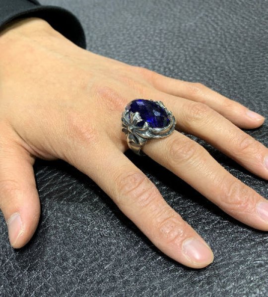 画像15: Facet Cut Blue Sapphire Zaza Ring (15)