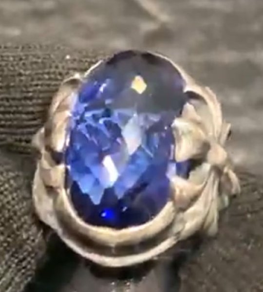 画像9: Facet Cut Blue Sapphire Zaza Ring (9)