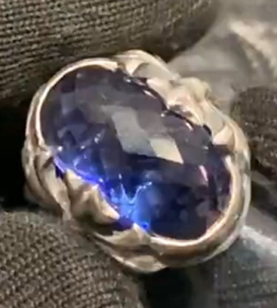 画像5: Facet Cut Blue Sapphire Zaza Ring (5)