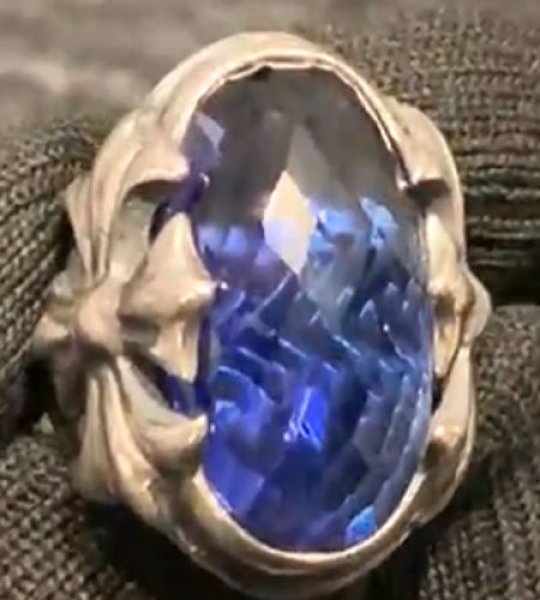 画像3: Facet Cut Blue Sapphire Zaza Ring (3)