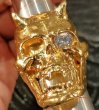 画像7: 18k Gold Zaza Large Devil Skull  With Diamond Eye Ring (7)