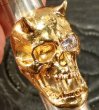 画像3: 18k Gold Zaza Large Devil Skull  With Diamond Eye Ring (3)