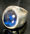 画像7: Facet Cut Blue Sapphire Signet Zaza Ring (7)