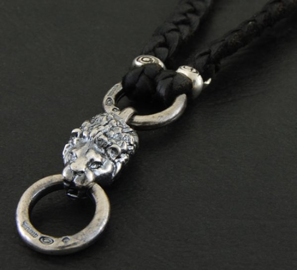 画像3: Quarter Lion & braid leather necklace (3)