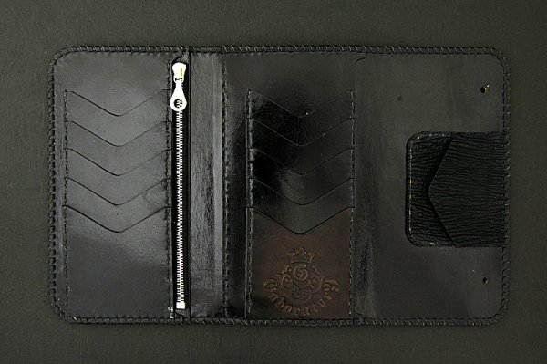 画像4: Crocodile Cross Inlay Shark Long Wallet (4)