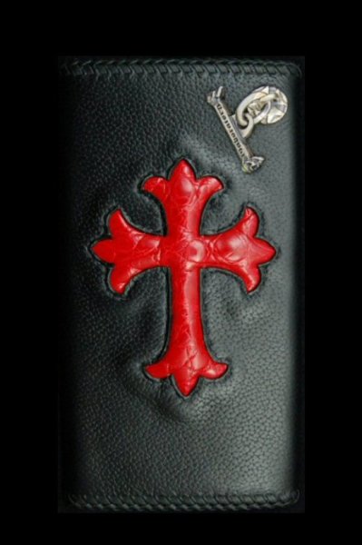 画像2: Crocodile Cross Inlay Buffalo Long Wallet (2)