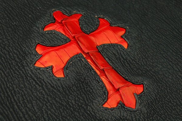 画像5: Crocodile Cross Inlay Shark Long Wallet (5)