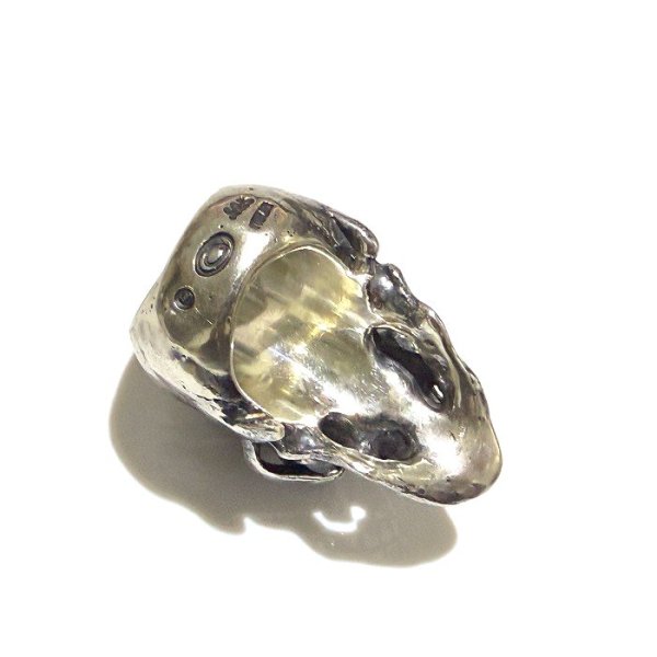 画像7: Old Large Skull Full Head Solid Ring (7)