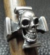 画像11: Skull On Square Hammer Cross Ring (11)