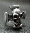 画像5: Skull On Square Hammer Cross Ring (5)