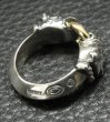 画像9: 18k Gold Ring With Quarter Old Bulldog Triangle Wire Bangle Ring (9)
