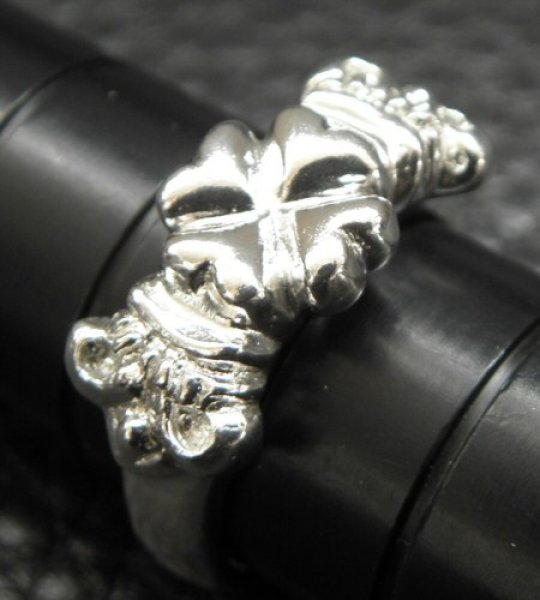 画像7: Small 4Heart Crown Ring (Platinum Finish) (7)