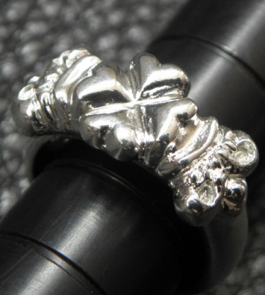 画像8: Small 4Heart Crown Ring (Platinum Finish) (8)