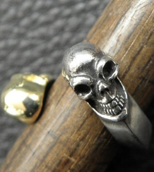 画像8: Gold & Silver Skull With Triangle Wire Ring (8)