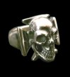 画像1: Skull Iron Cross Ring (1)