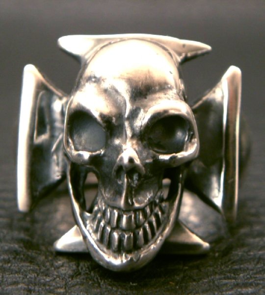 画像3: Skull Iron Cross Ring (3)