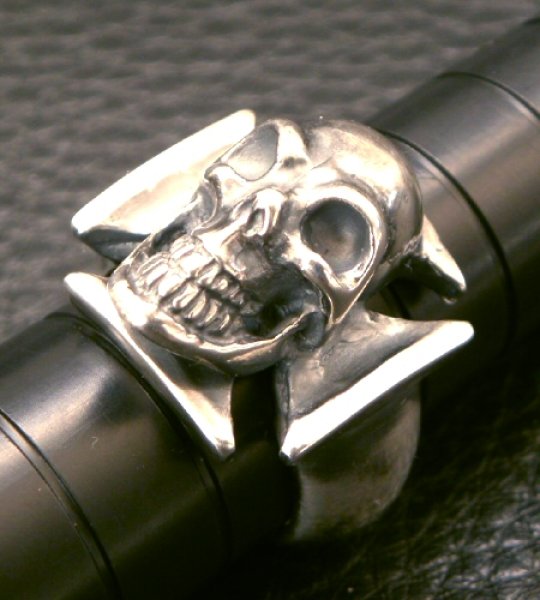 画像15: Skull Iron Cross Ring (15)