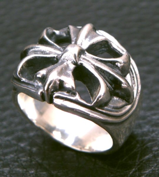 画像12: Ｍedium Cross Oval Roll Ring (12)