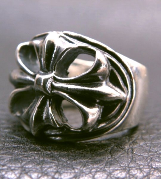 画像8: Ｍedium Cross Oval Roll Ring (8)