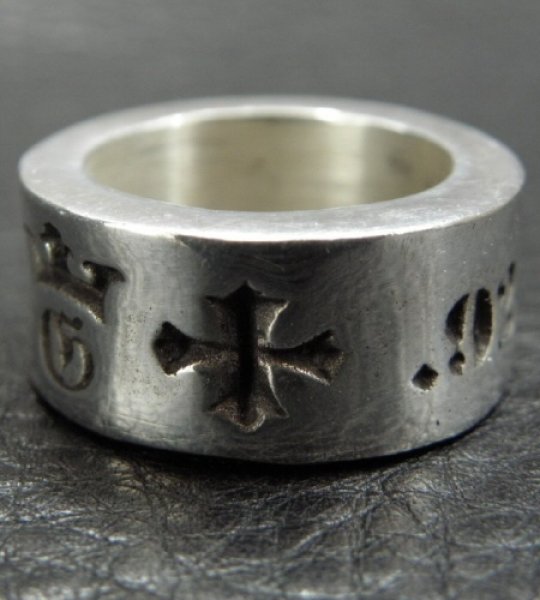 画像14: Wide G&Crown Gothic Cigar Band Ring (14)