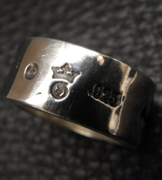 画像9: Wide G&Crown Gothic Cigar Band Ring (9)