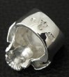 画像3: Large Skull Ring Without Jaw Platinum Finish (3)