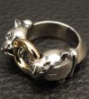 画像12: 18k Gold Ring With Quarter Panther Triangle Wire Bangle Ring (12)