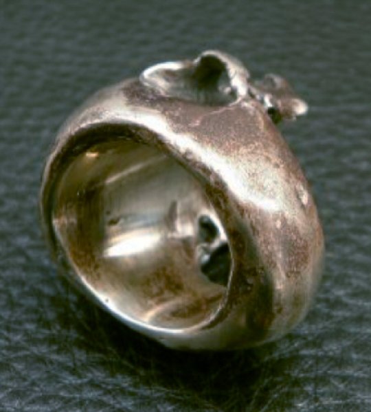 画像12: Large Skull With Jaw War Ring (12)