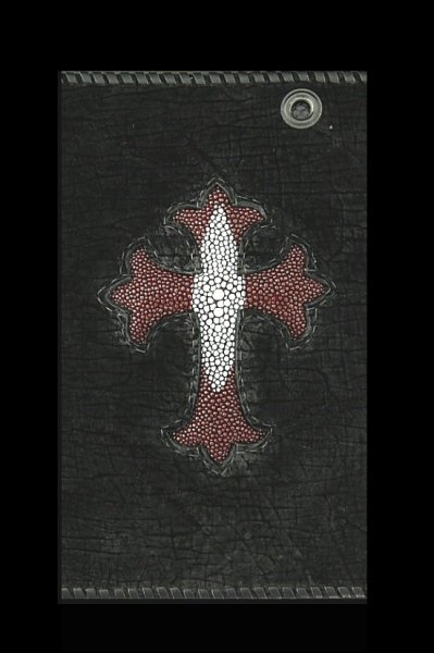 画像2: Stingray(Star) Cross Inlay Hippo Long Wallet (2)