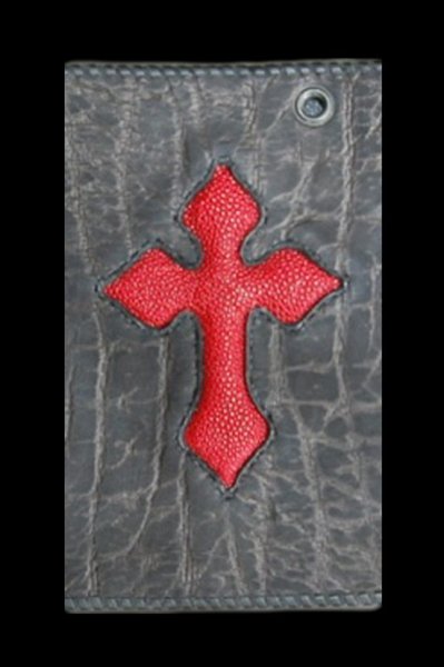 画像2: Stingray 4Heart Cross Inlay Elephant Long Wallet (2)