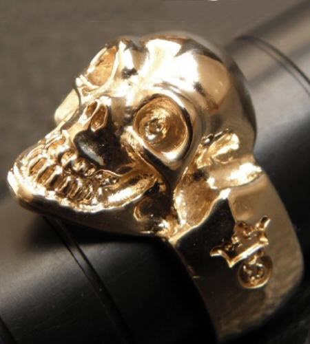 Gaborartory Gold Single Skull Ring