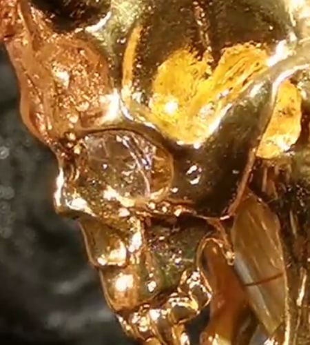 Zaza Diamond Line 18k Gold Zaza Large Devil Skull With Diamond Eye 